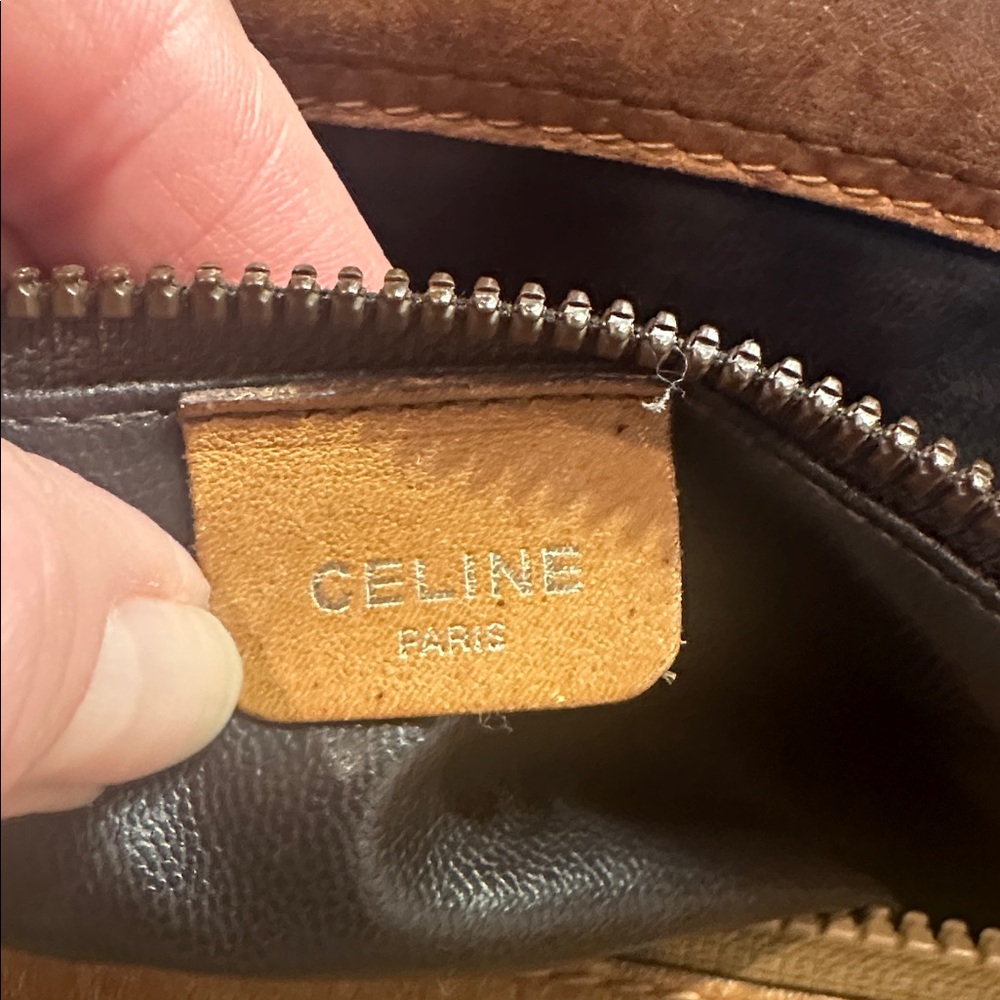 Celine Tan and Brown Women's Briefcase - Picture 7 of 7